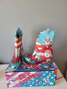 Irregular Choice x Dr. Seuss Up Up Up With A Fish Boots, Size 40
